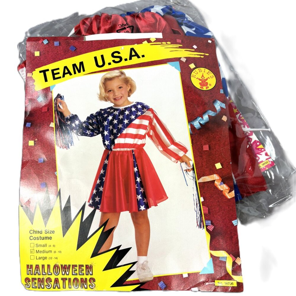 Rubies Patriotic Dress  Child Costume Medium 8-10  NWT